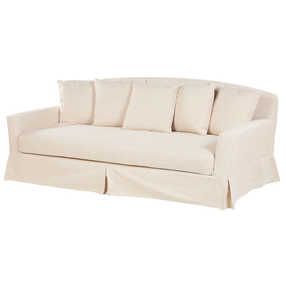 Pokrowiec na sofę 3-osobową beżowy GILJA