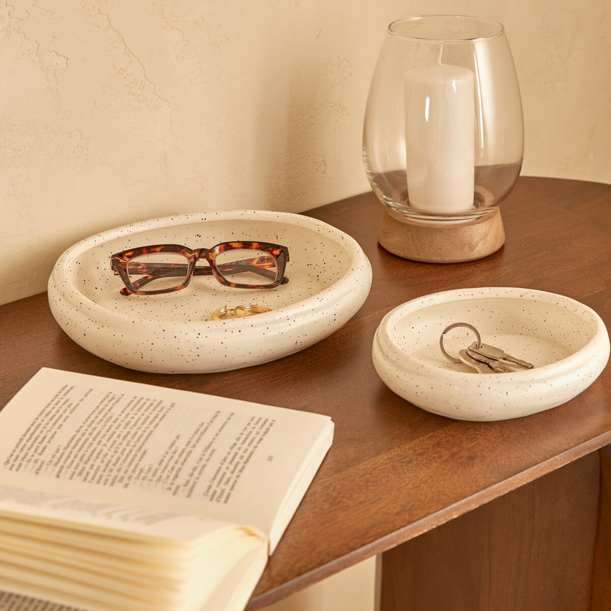 Ceramiczne patery dekoracyjne WONJA, 2 sztuki