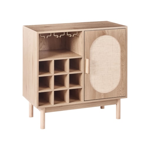 Szafka z półką na wino COSTELLO Jasnobrązowy