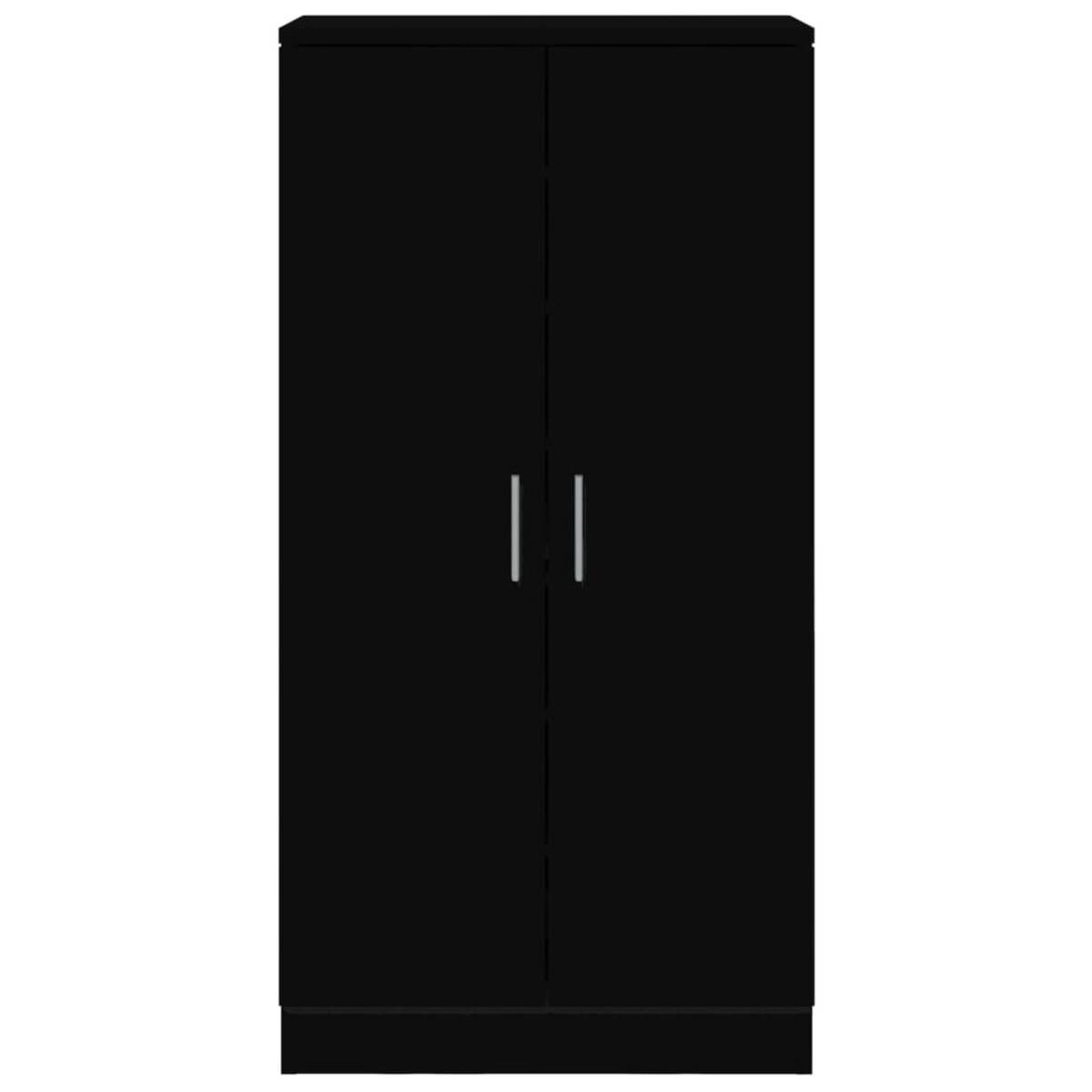 vidaXL Szafka na buty, czarna, 55x35x108 cm, materiał drewnopochodny