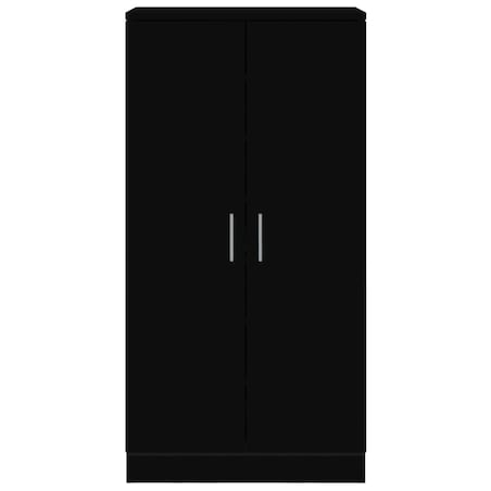 vidaXL Szafka na buty, czarna, 55x35x108 cm, materiał drewnopochodny