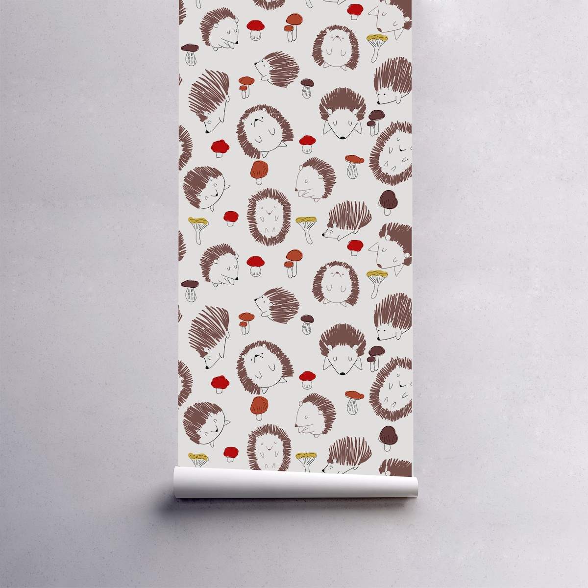 Tapeta Jeże i grzyby, 416x254cm