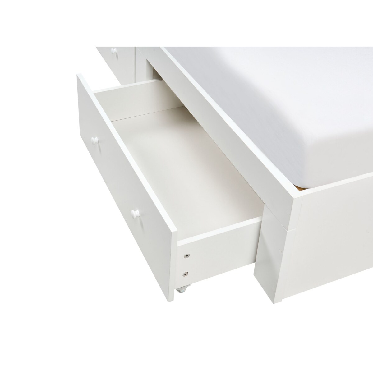 Łóżko z szufladami TARARE 180 x 200 cm Biały