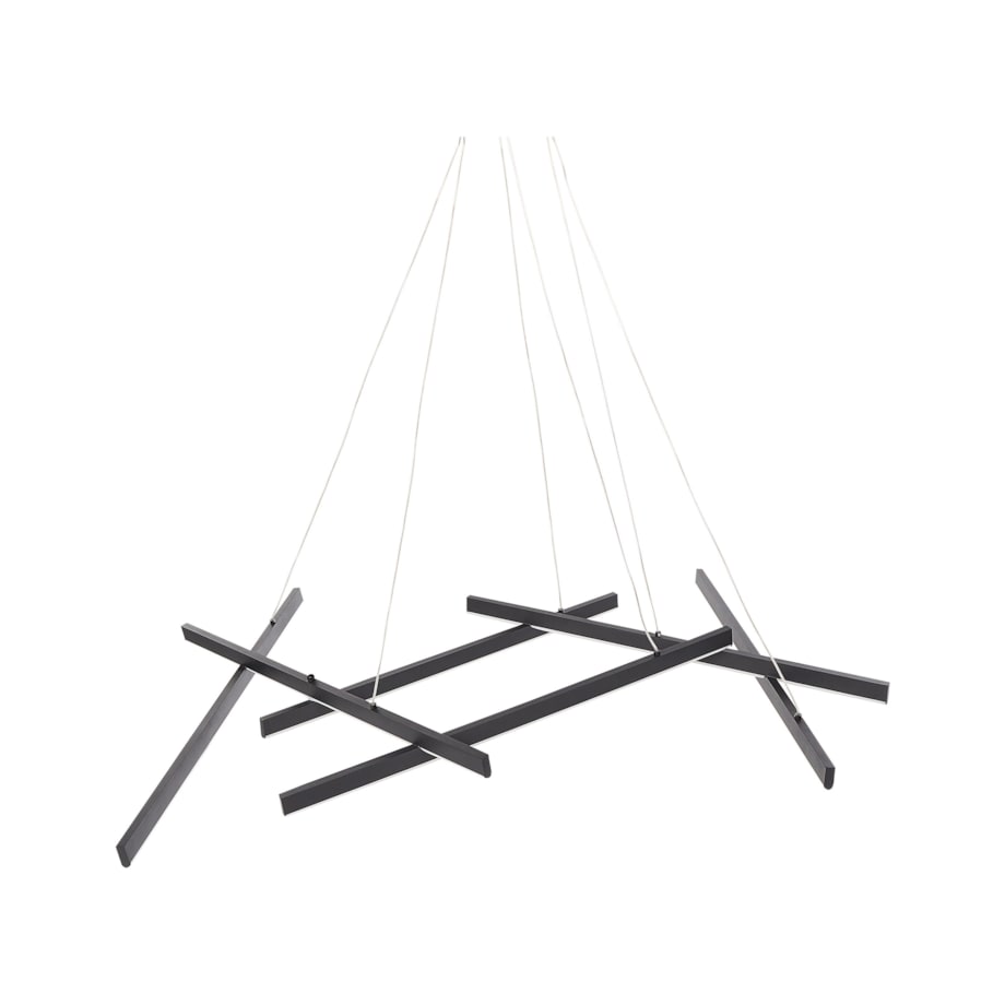 Lampa wisząca LED metalowa czarna KANDRA