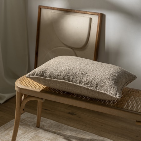 Poszewka Gabi na poduszkę prostokątna 60x40 beżowy melanż