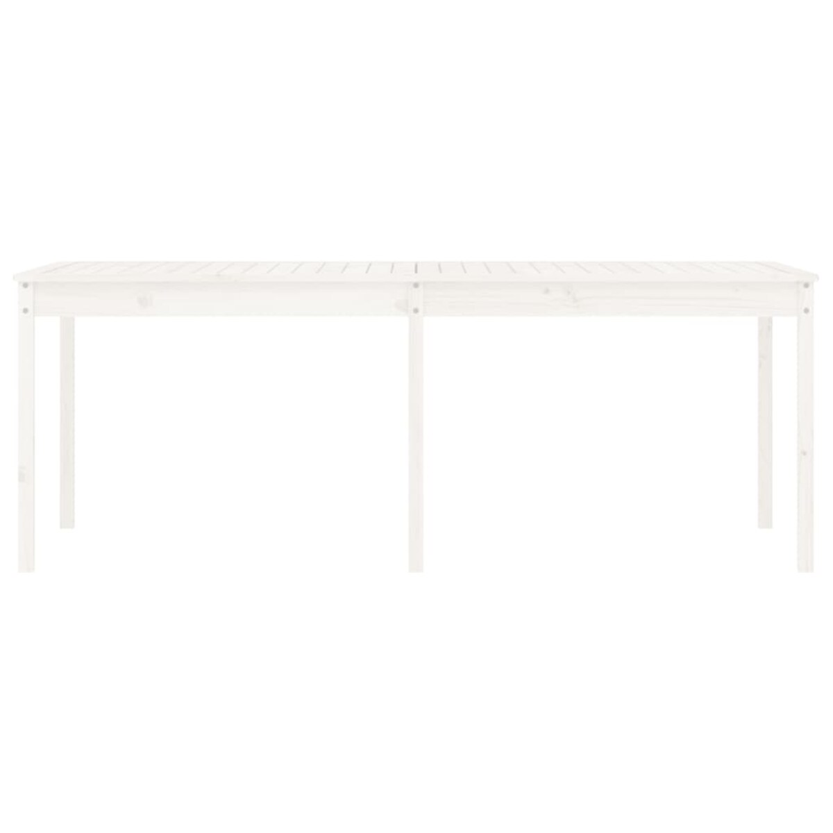 vidaXL Stół ogrodowy, biały, 203,5x100x76 cm, lite drewno sosnowe
