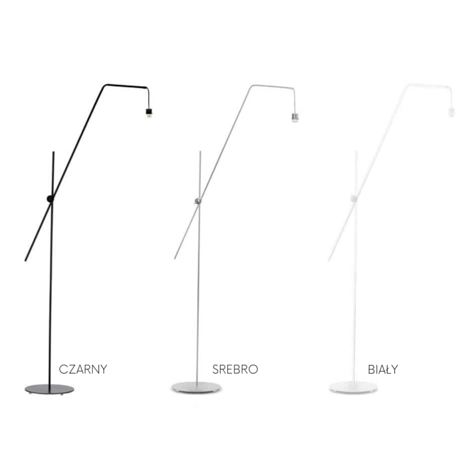 Lampa stojąca podłogowa przegubowa regulowana z abażurem walec MODERN