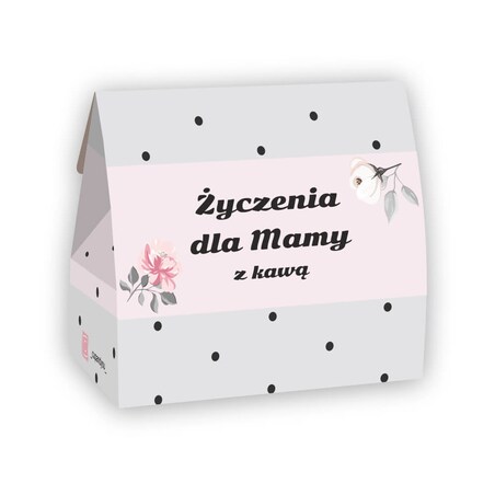 Gotowy zestaw prezentowy „Dziękuję, że jesteś“ kawy smakowe kubek czekoladowe serce kawa PREMIUM mydlane róże prezent upominek na Dzień Matki dla mamy