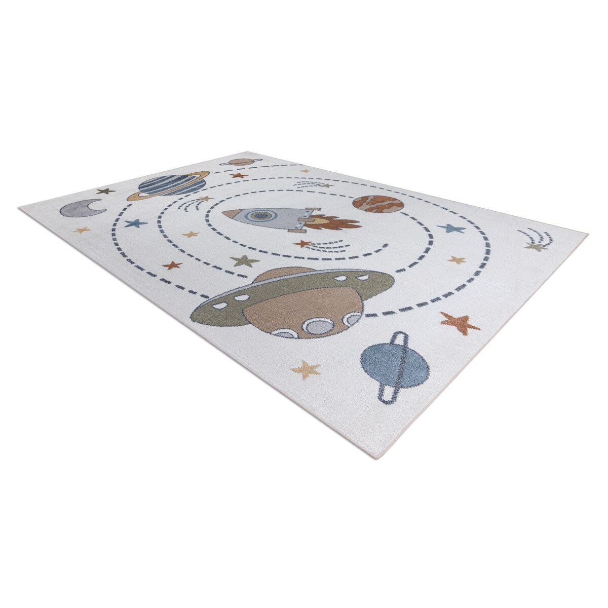 Dywan BONO 8288 Kosmos, planety kremowy / 160x220 cm