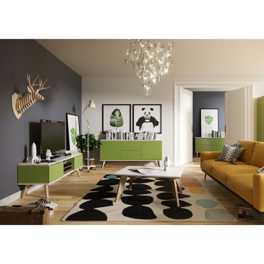 Zielona Komoda Rtv Jorgen / szer. 160 cm