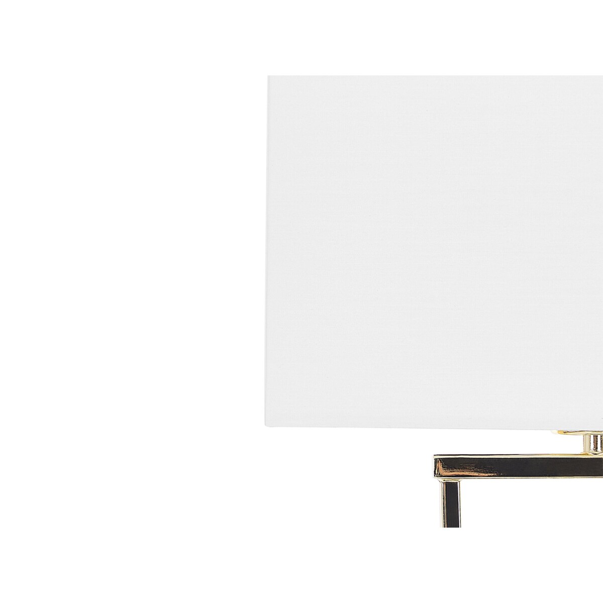 Lampa stołowa metalowa złota z białym YASUNI