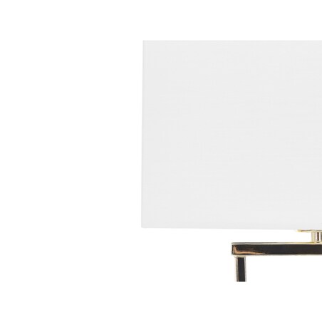 Lampa stołowa metalowa złota z białym YASUNI