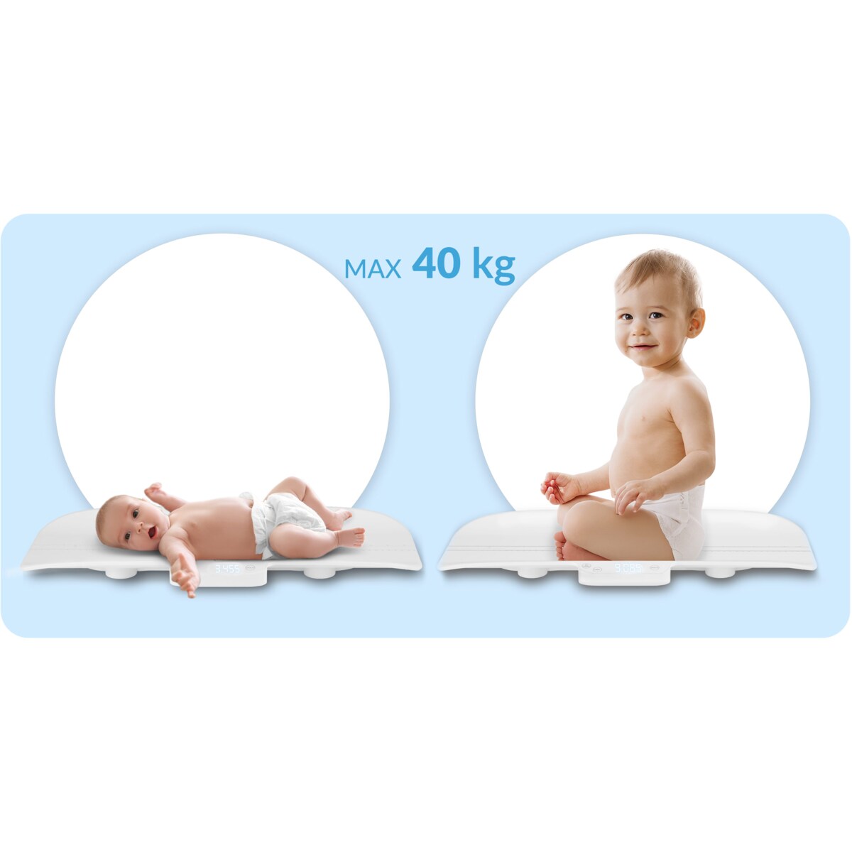 Waga dla niemowlęca elektroniczna dziecięca do 40kg Nukido