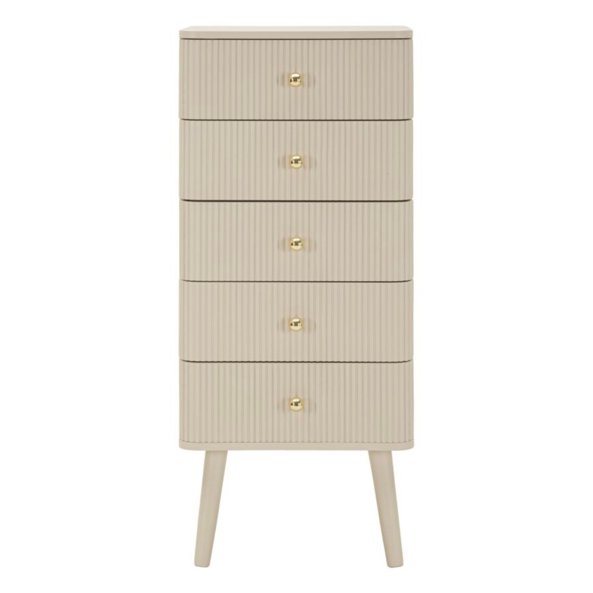 Komoda Shy Drawers, kolor biały i złoty, drewno sosnowe, płyta MDF i żelazo, 37,5 x 34 x 89 cm, Mauro Ferretti