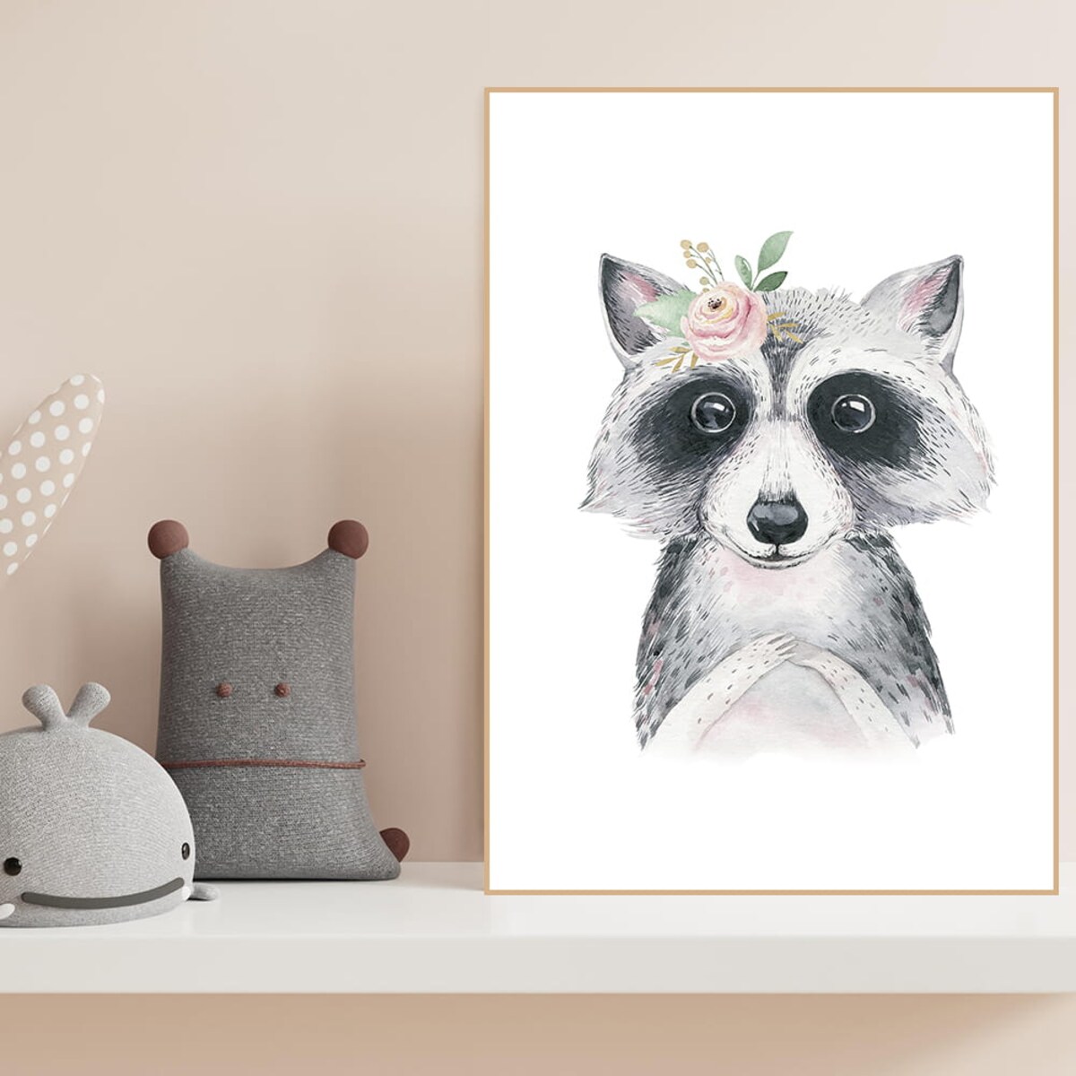 plakat szop z kwiatkiem 50x70 cm