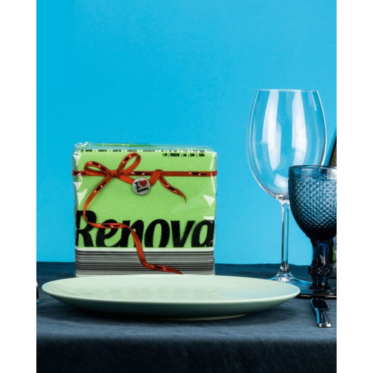 Serwetki papierowe Renova Red Label zielone 70 szt