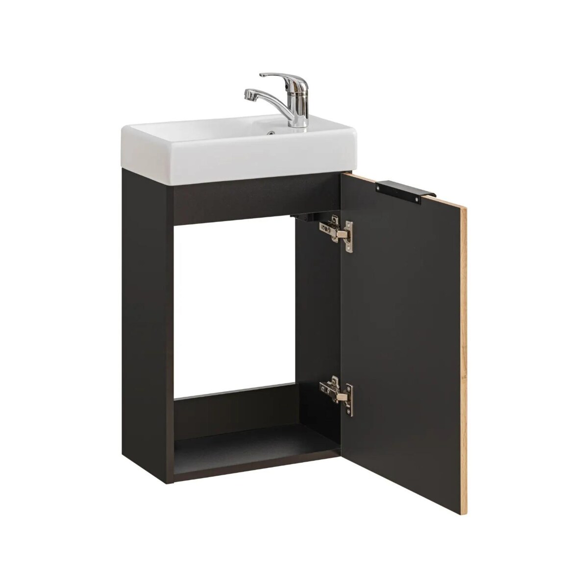 Szafka pod umywalkę XILO BLACK WOTAN 82 40cm czarna/dąb