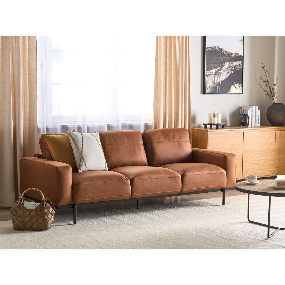 Sofa SOVIK Brązowy dla 3 osób