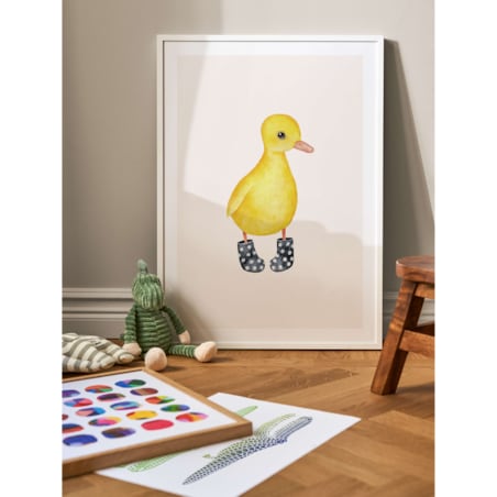 Poster Story, Plakat, Obraz - Malutka Kaczuszka w Skarpetkach w Groszki, wymiary 70 x 100 cm