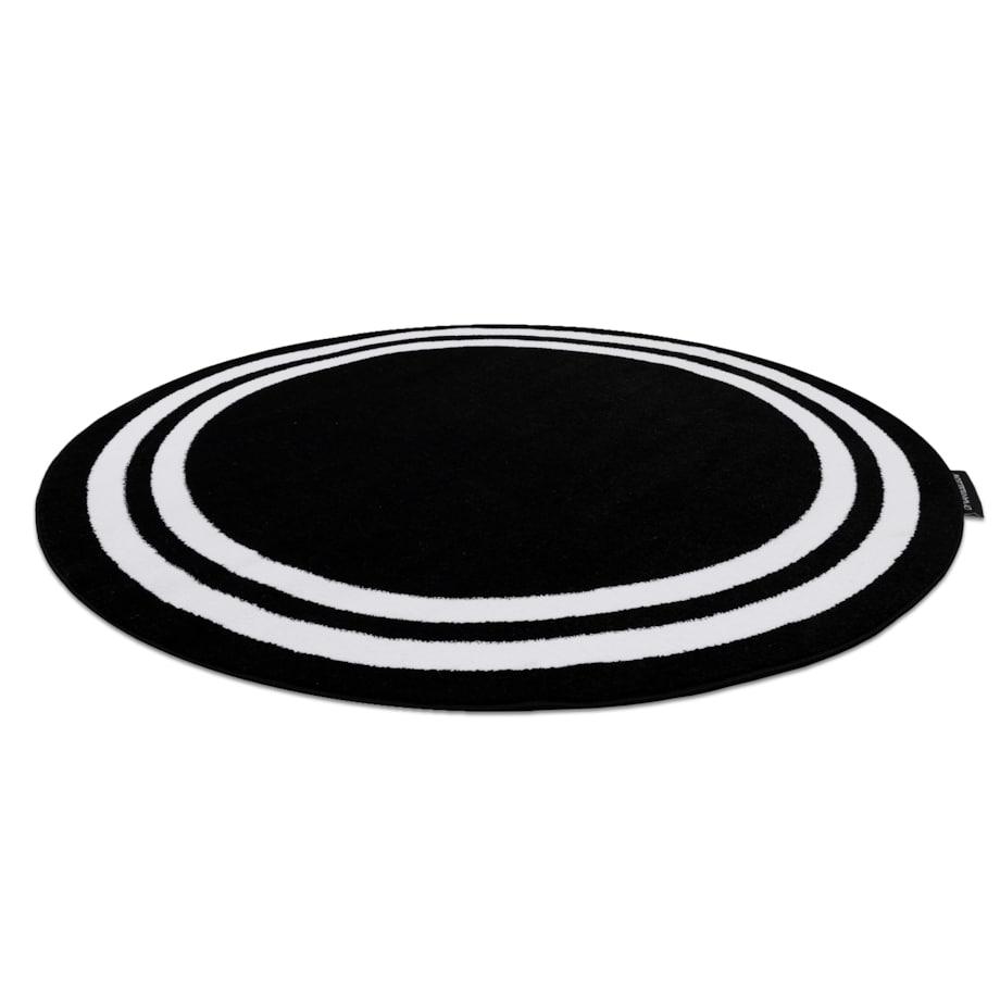 Dywan HAMPTON Ramka koło czarny koło 160 cm