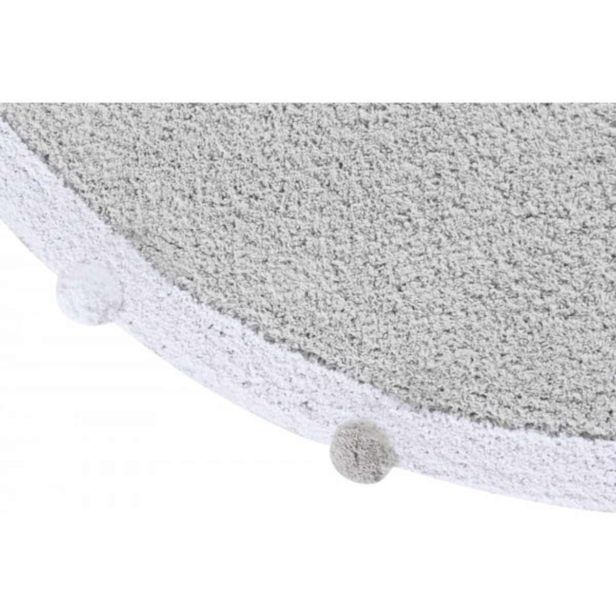 Dywan Bawełniany Bubbly Light Grey Ø120 cm Lorena Canals