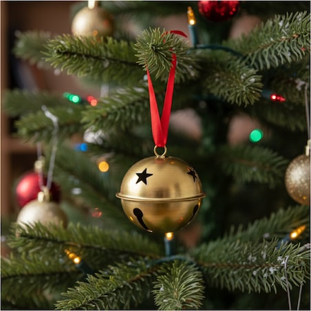 Dzwoneczki Metalowe Na Choinkę Drzwi 9 Cm Dzwoniące Na Boże Narodzenie Dekoracja 9 Cm