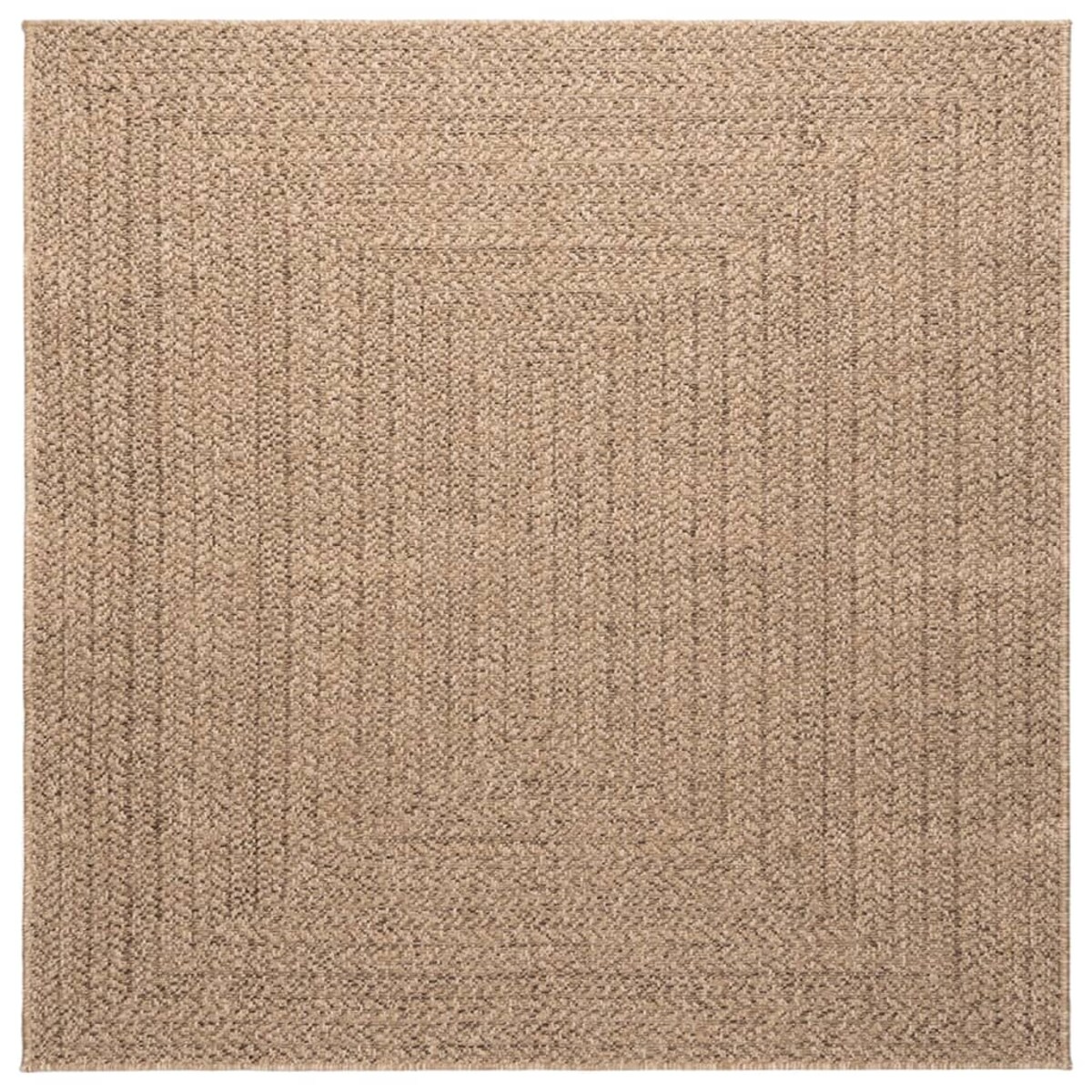 vidaXL Dywan ZIZUR, beżowy, 120x120 cm, stylizowany na jutowy