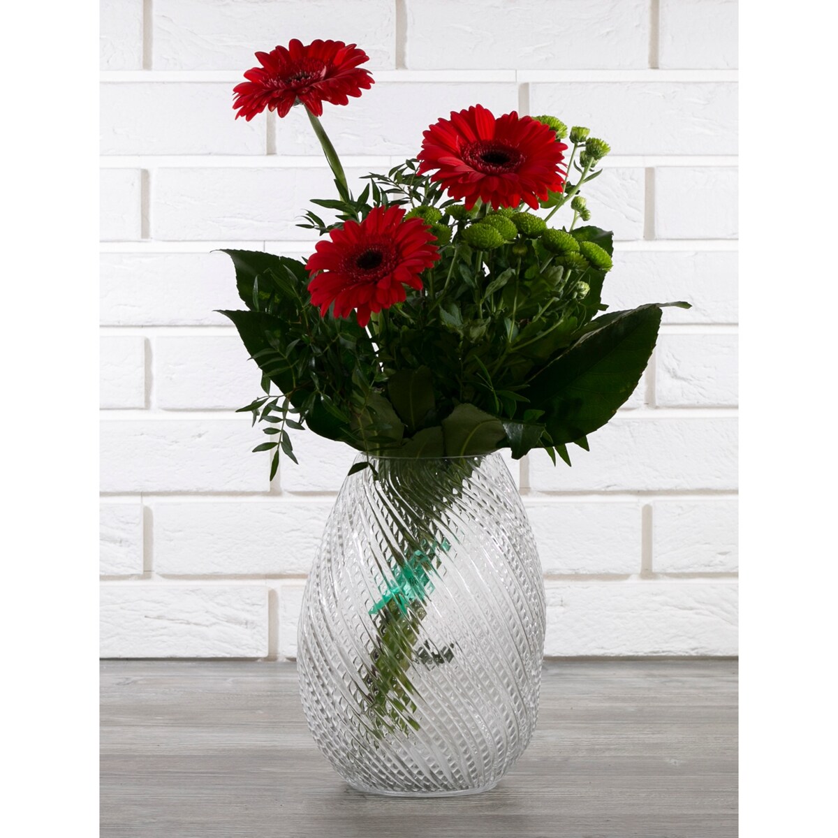 WAZON EDDY szklany przezroczysty wys. 25cm