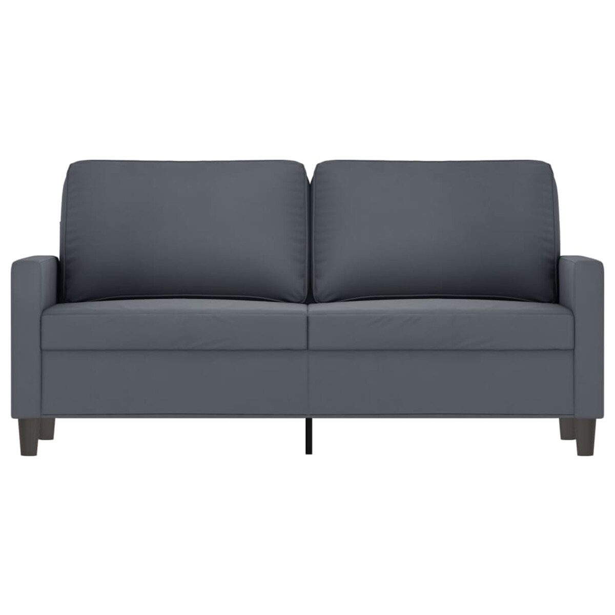 vidaXL Sofa 2-osobowa, ciemnoszary, 140 cm, tapicerowana aksamitem