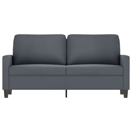 vidaXL Sofa 2-osobowa, ciemnoszary, 140 cm, tapicerowana aksamitem