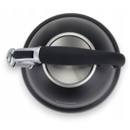 Duży Czarny Tradycyjny Czajnik Z Gwizdkiem Stalowy 3L Na Indukcję Gaz