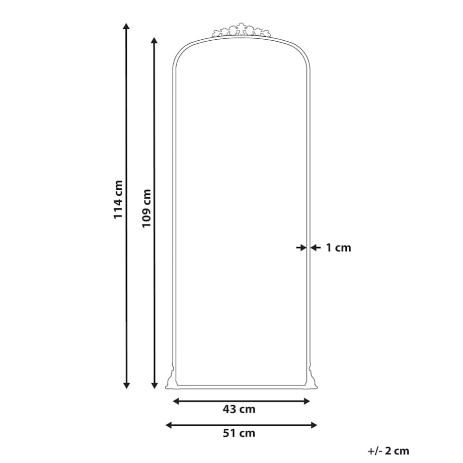 Lustro ścienne 114 cm Złoty LIVRY