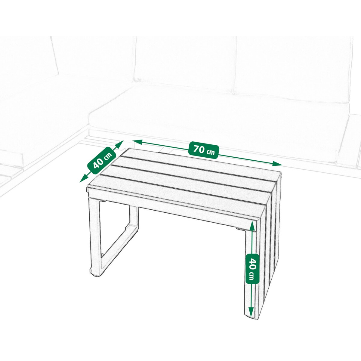 Modułowy zestaw mebli ogrodowych z aluminium