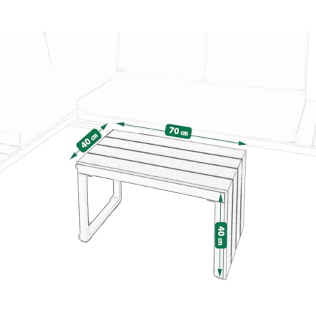 Modułowy zestaw mebli ogrodowych z aluminium