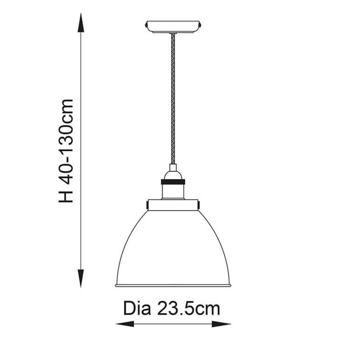 Lampa wisząca do kuchni Franklin 76328 Endon metalowa szara mosiądz