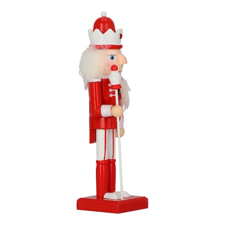 Figurka DZIADEK DO ORZECHÓW 25 cm czerwony w koronie