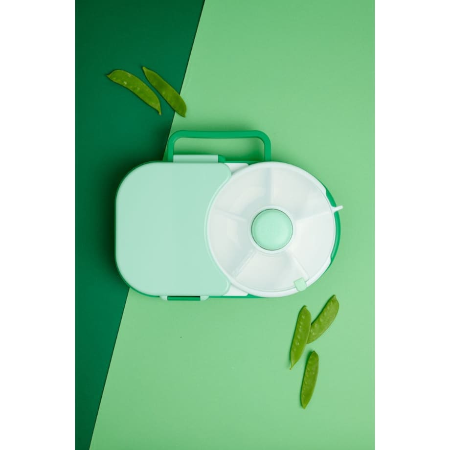 GOBE 2IN1 LUNCHBOX & SNACK SPINNER śniadaniówka dla dzieci, Sage Green