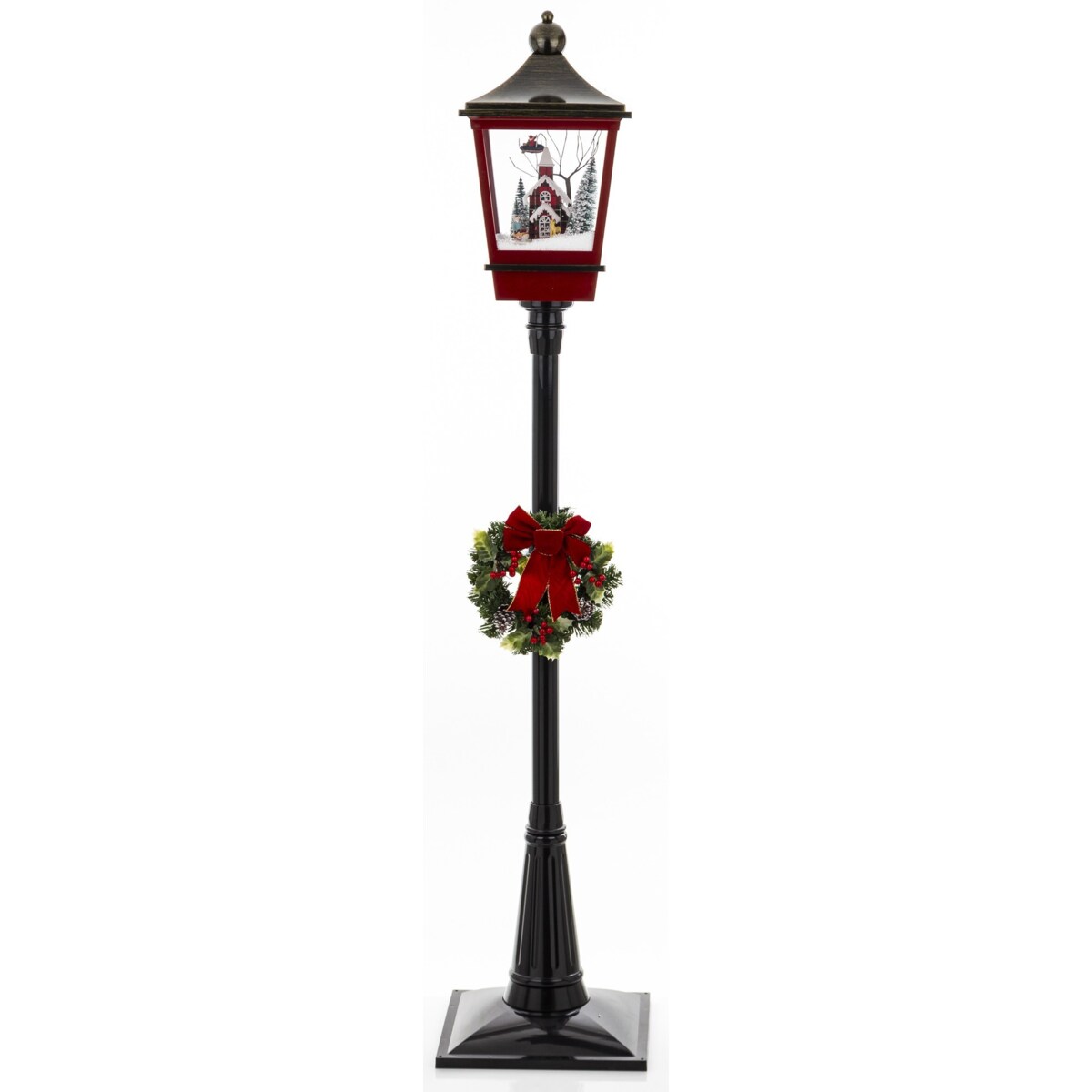 Latarnia świąteczna LED 185x37,5x37,5 cm MAYAK czarna z pozytywką