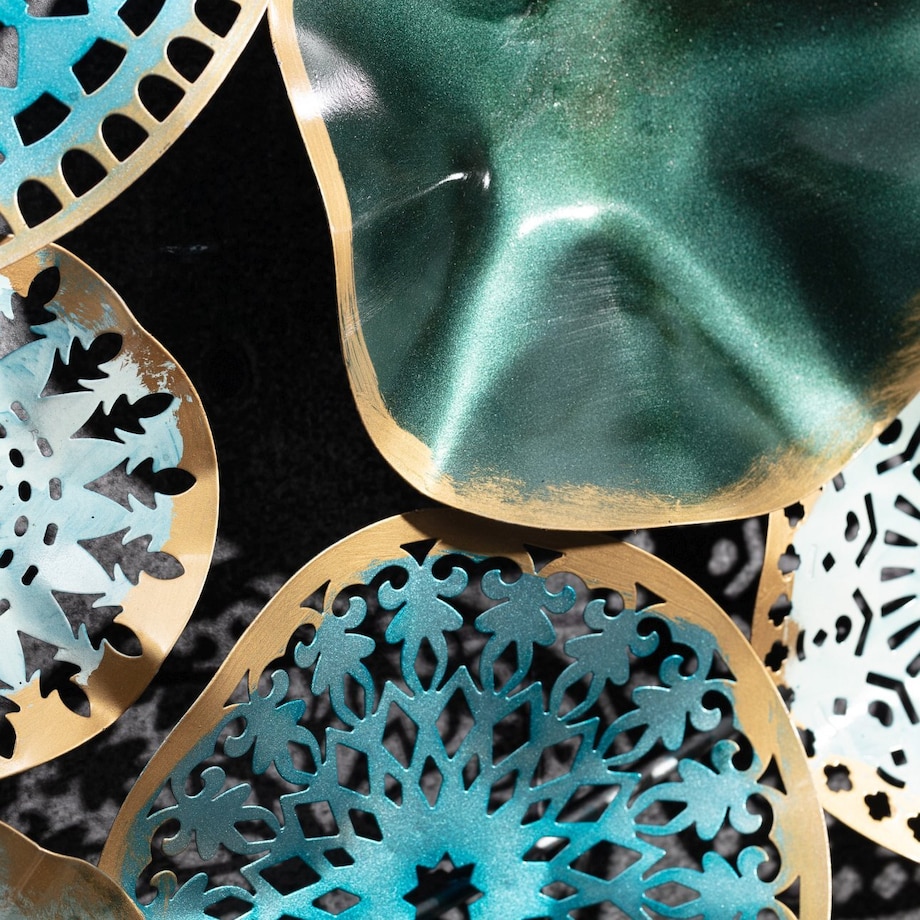 Dekoracja ścienna Rosana blue 92x58cm, 92x6x58cm