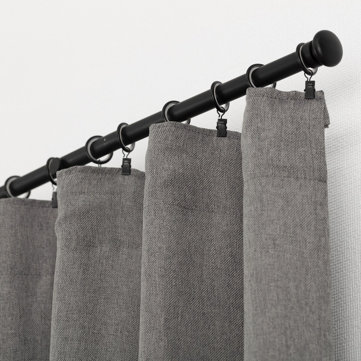 Zasłona BASIC na taśmie marszczącej 140x300cm szary 1 szt. 140x300 szary