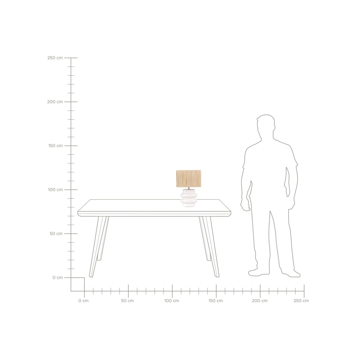 Lampa stołowa ceramiczna biała JUDY