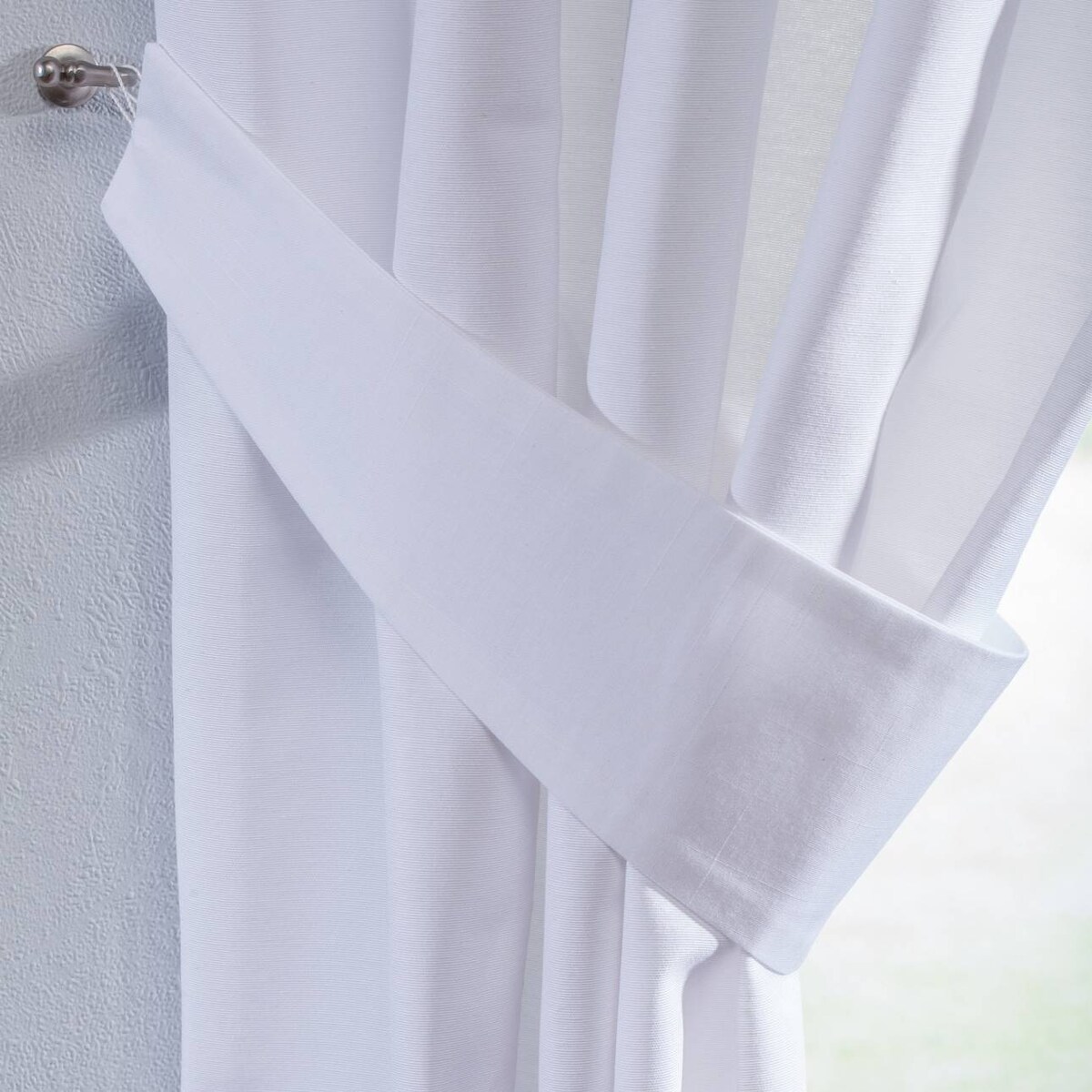 Podwiązka Victoria, prześwitujący biały, 12 x 70 cm, Romantica