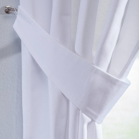 Podwiązka Victoria, prześwitujący biały, 12 x 70 cm, Romantica