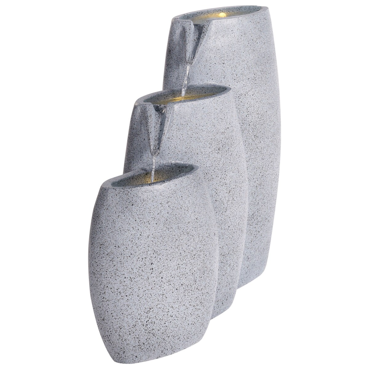 Fontanna ogrodowa z LED szara ARKLE