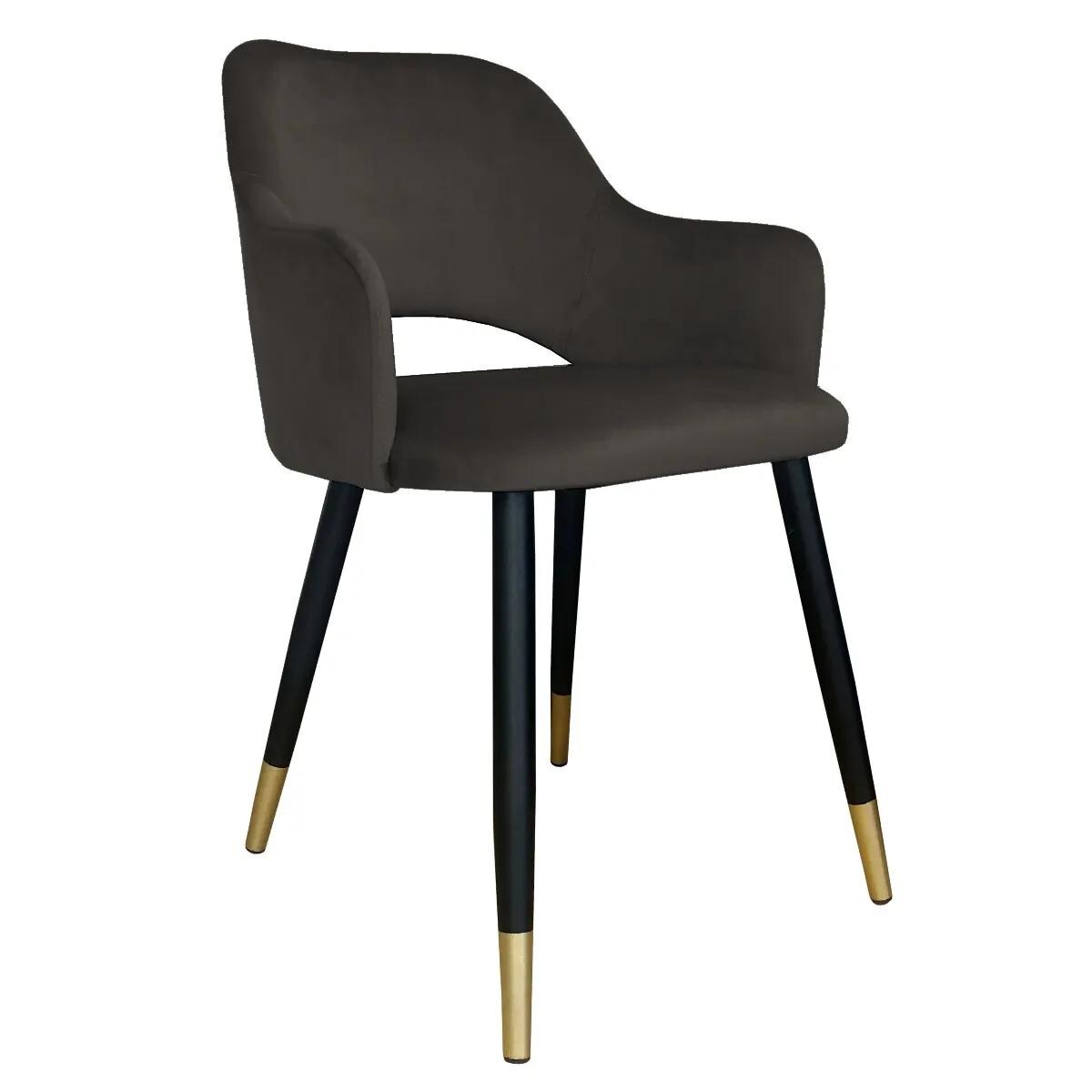 Krzesło NAPO VELVET GOLD brązowe