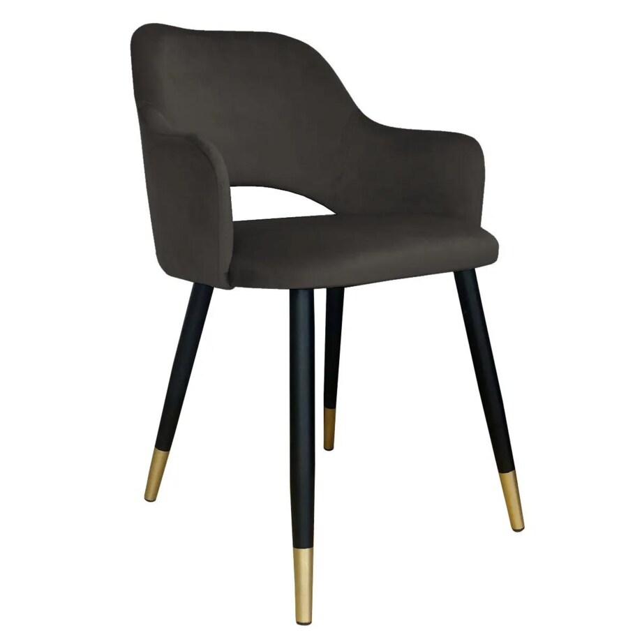 Krzesło NAPO VELVET GOLD brązowe