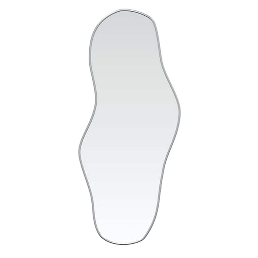 vidaXL Lustro ścienne, srebrne, 60x25 cm