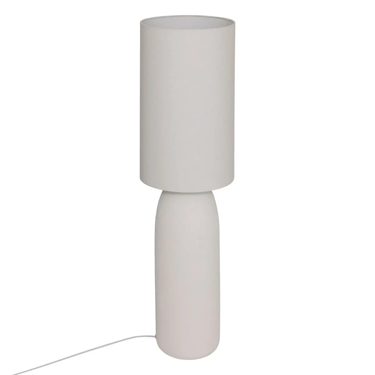 Lampa podłogowa, kamionkowa, biała Keyah 111 cm