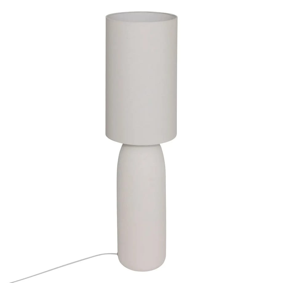 Lampa podłogowa, kamionkowa, biała Keyah 111 cm