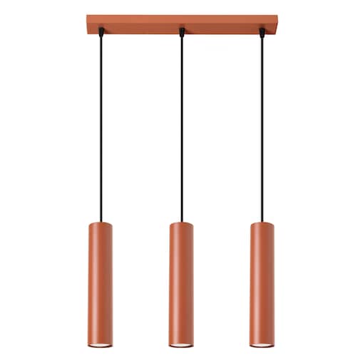 Lampa wisząca LAGOS 3L ochra czerwona